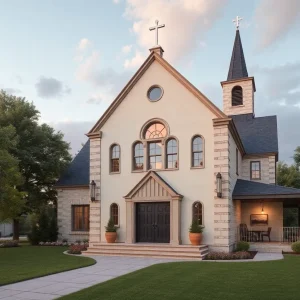 A historic church undergoing renovation into a family home in Aiken