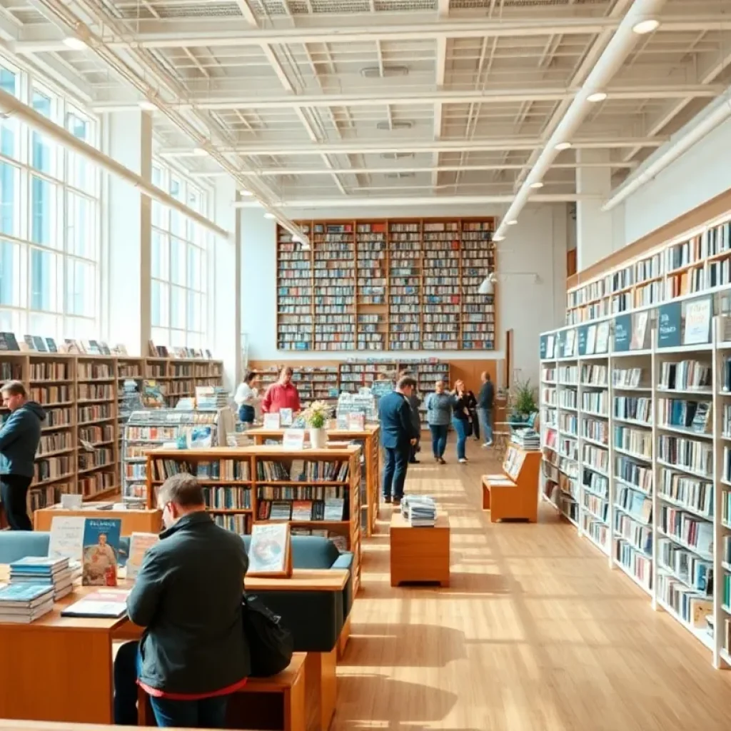 Interior of the new Books-A-Million store in Aiken featuring bookshelves and seating areas.