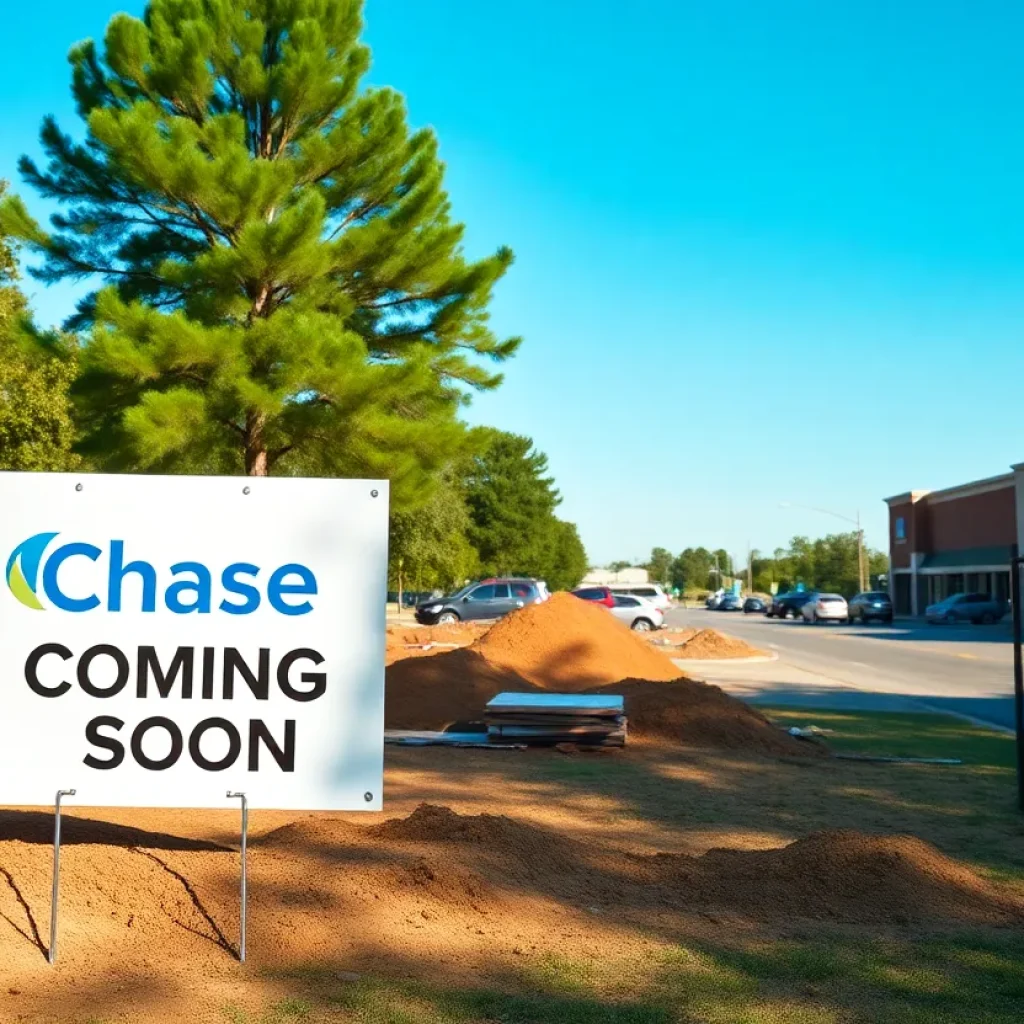 Construction site of Chase Bank in Aiken, SC