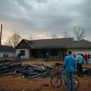 The aftermath of a tragic fire in Gloverville, South Carolina.