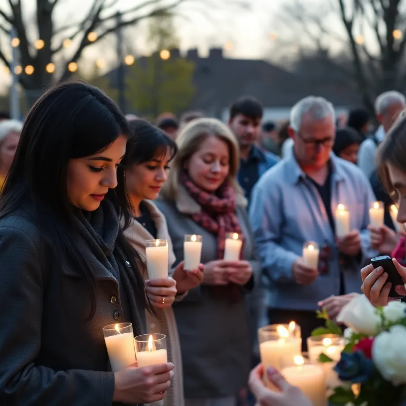 Community members gather to support after tragic loss