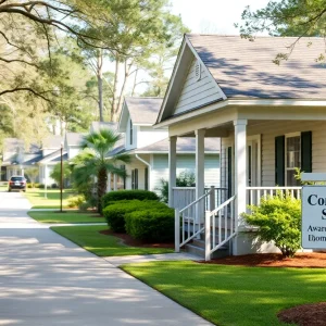 Neighborhood in Aiken, South Carolina highlighting community awareness against domestic violence.