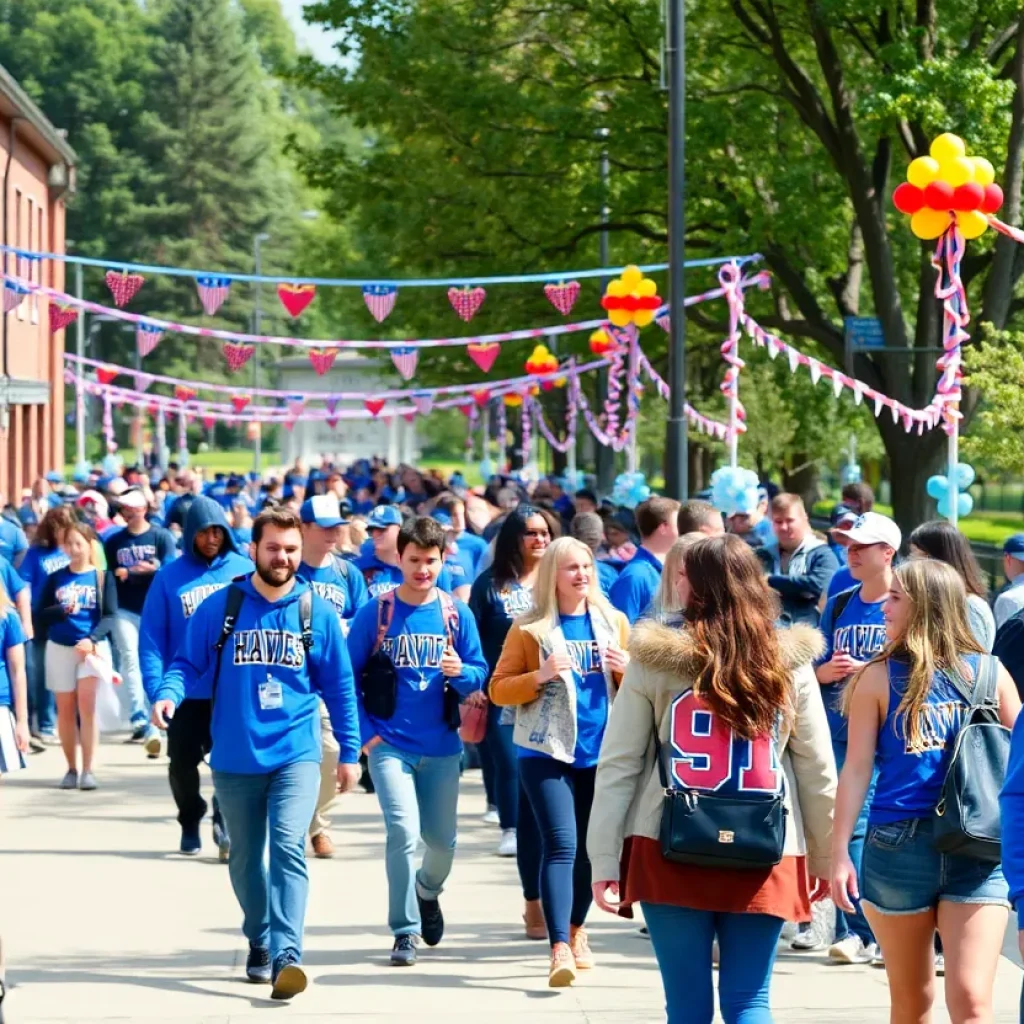 Vibrant homecoming celebration at Augusta University showcasing community spirit.