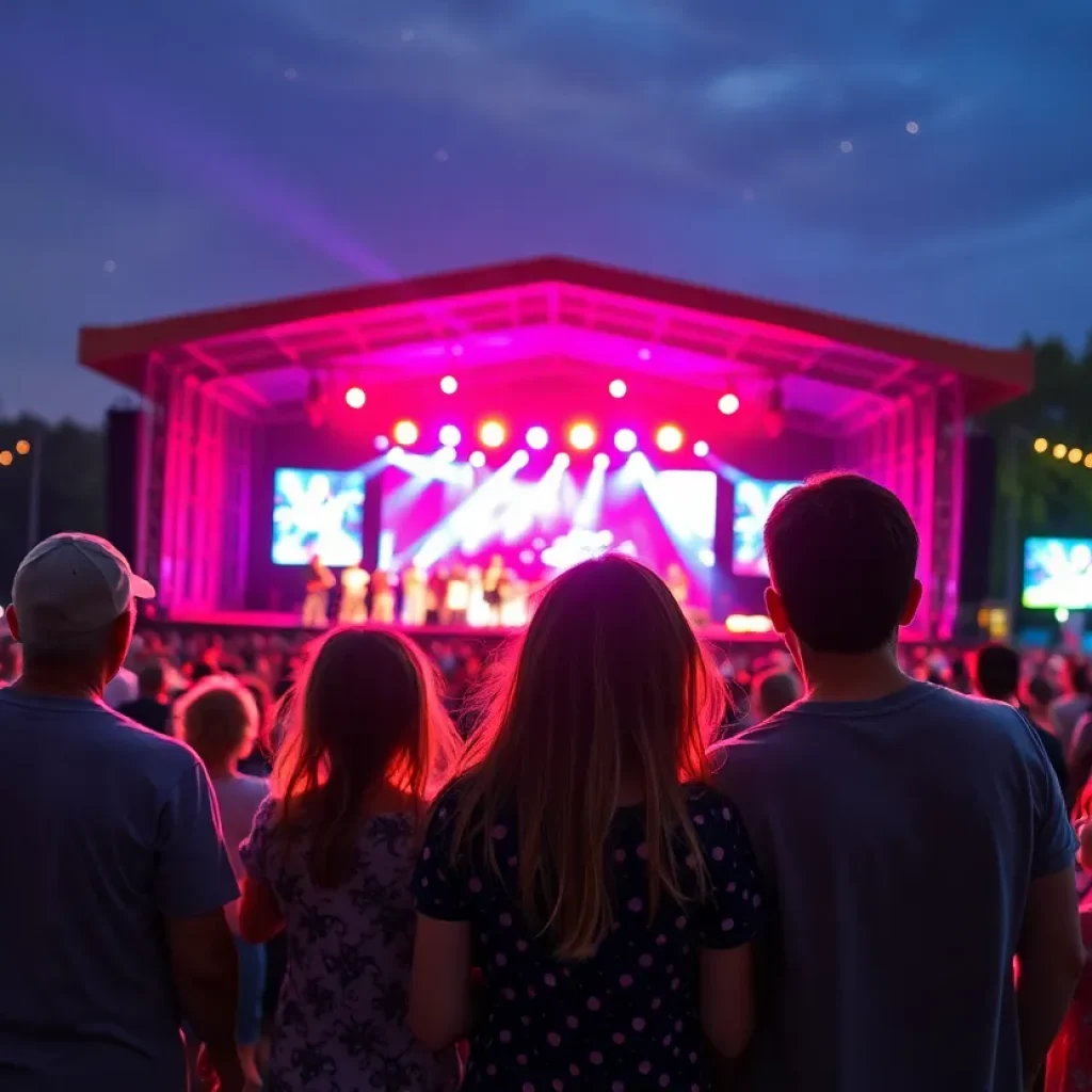 Outdoor concert at Sharon Jones Amphitheatre in North Augusta